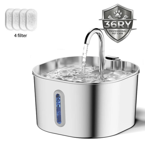 2.2L Automatic Cat Fountain Stainless Steel Pet Water